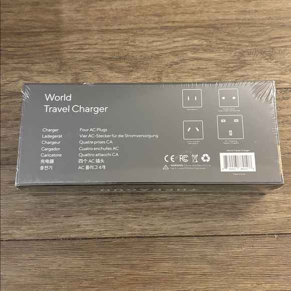 NEW [Theragun] Theragun World Travel Charger Set of 4 AC Plugs, Sealed Box - Picture 6 of 12